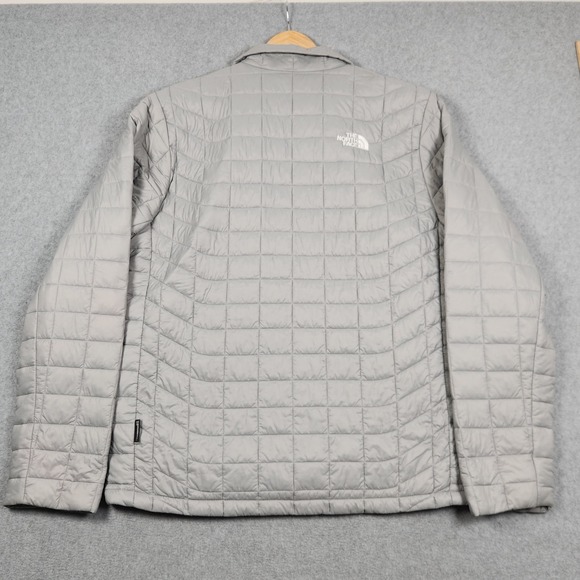North Face Jacket Thermoball Eco Puffer Mens Medium Gray Full Zip EUC - Picture 3 of 12